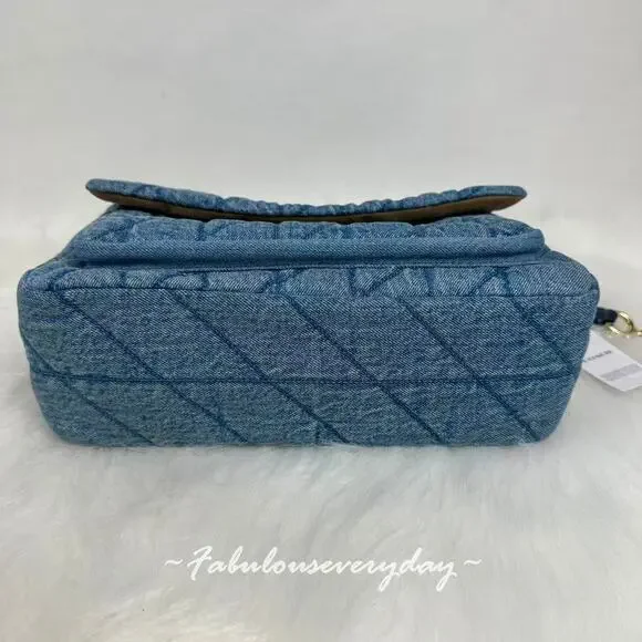 Coach Elodie Crossbody Bag In Regenerative Cotton With Quilting CDC05 Indigo NWT - Picture 6 of 8